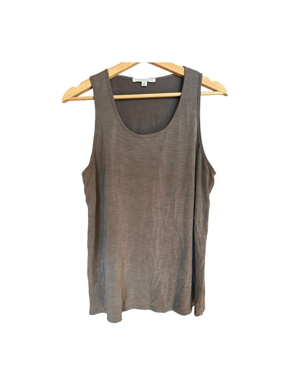 Green Envelope Brown/Grey Tank Top Brown Gray Tank Tops Size M